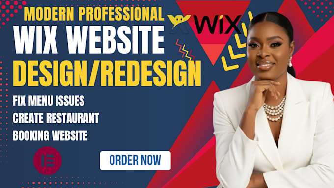 redesign wix website, fix menu issues and create restaurant booking system