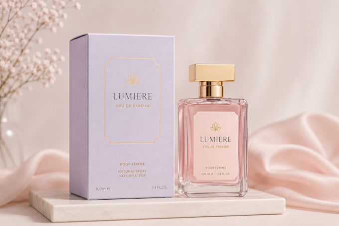 do premium perfume box packaging and label design
