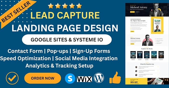 design lead capture page clickfunnels lead generation page google sites