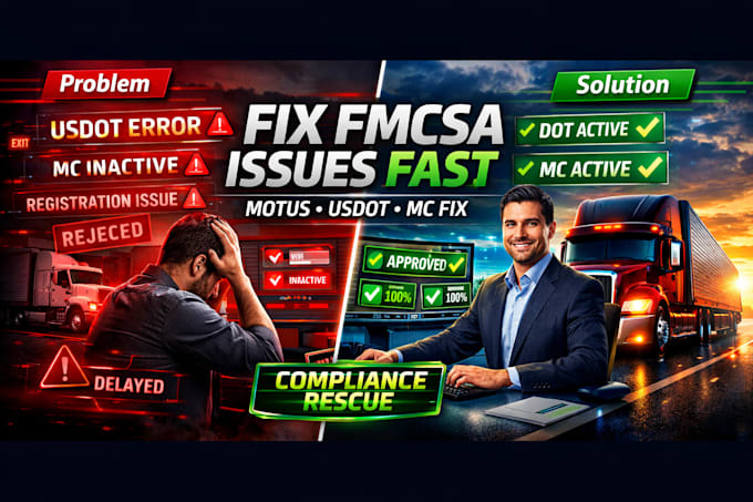 resolve fmcsa motus registration and usdot compliance issues