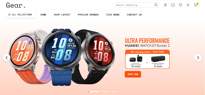 create modern shopify website for smart gadgets, home product tech smart devices