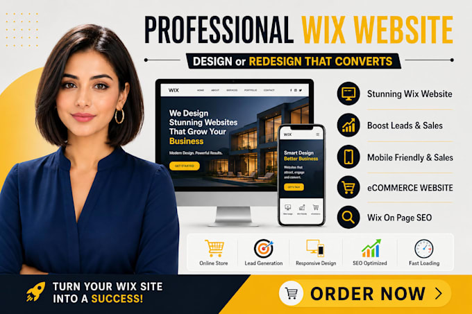 build wix website design, wix website development and wix studio redesign
