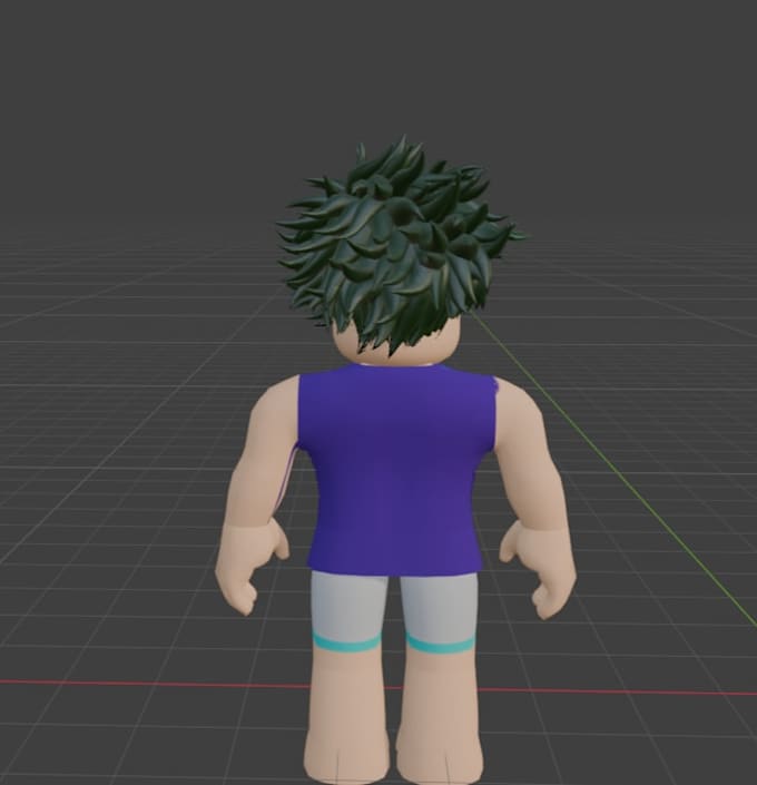 custom roblox ugc hair 3d model low poly