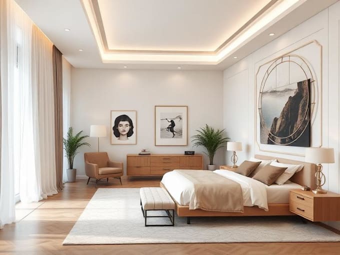 do interior design for bedroom and living room