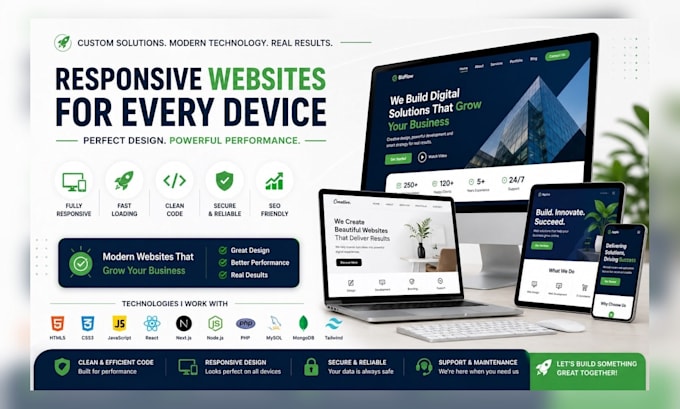build custom website, business website or web application