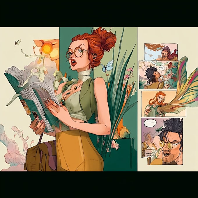 comic book illustration with comic book illustrator