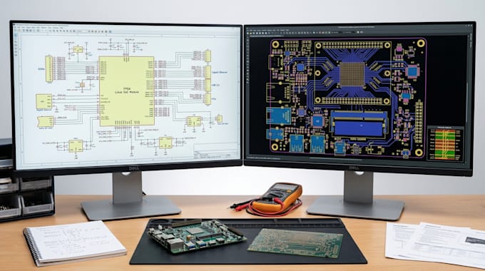 design schematic, layout pcb for fpga linux soc and carrier board development