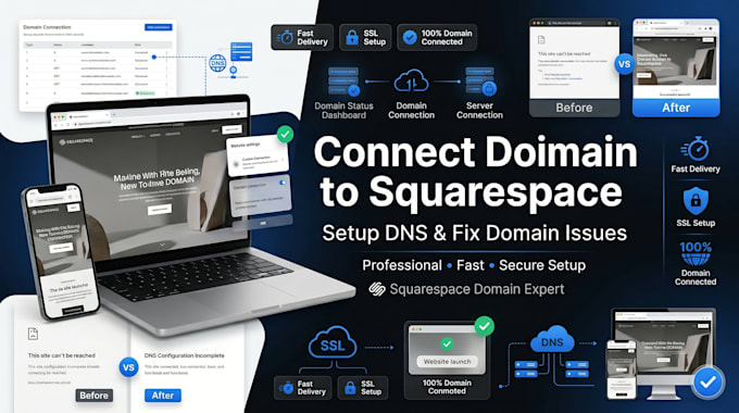 connect domain to squarespace setup dns and fix domain issues