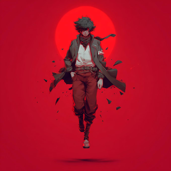 do anime character art for you