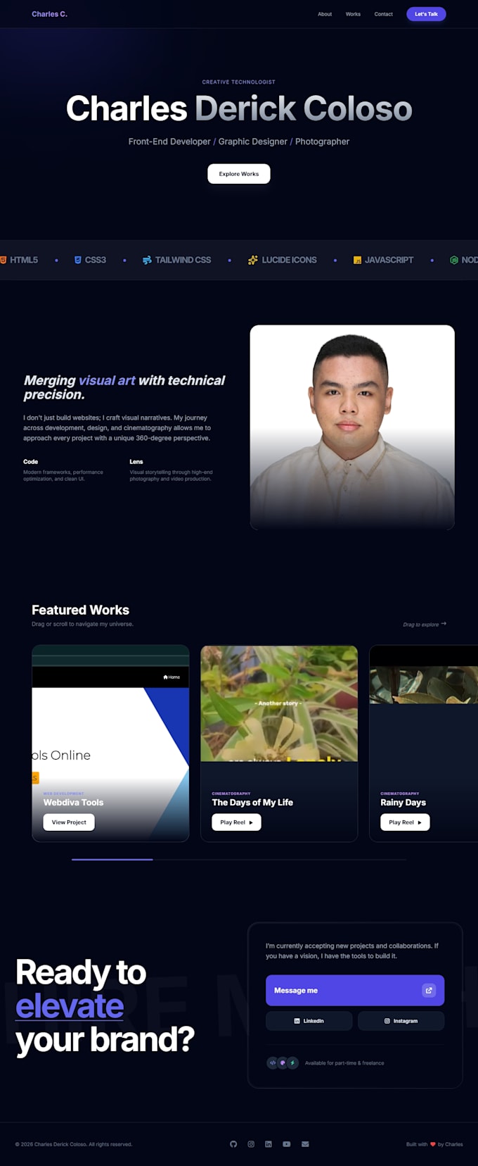 create responsive landing page with HTML, CSS, and tailwind