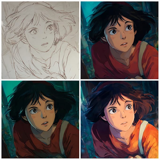 animate your drawing anime or cartoon into seamless loop