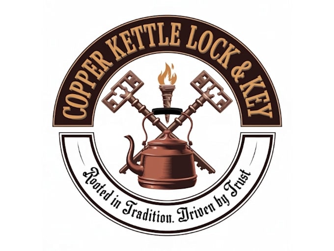 design a modern lock and key logo