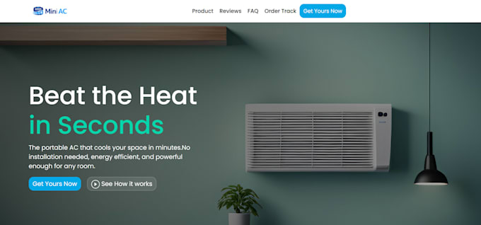 build a single page modern startup landing page