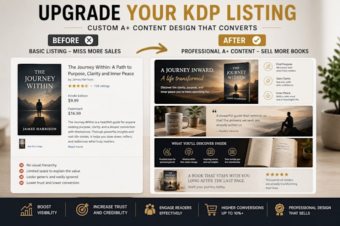 design modules banners for amazon KDP a plus content