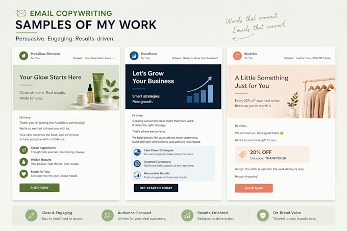 write persuasive email copy for your brand