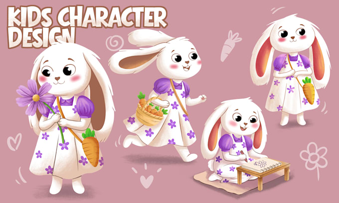 draw kids character illustration for children book