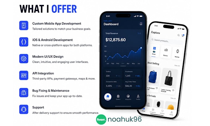 develop mobile app, flutter, ai, ios, android, web, app developer