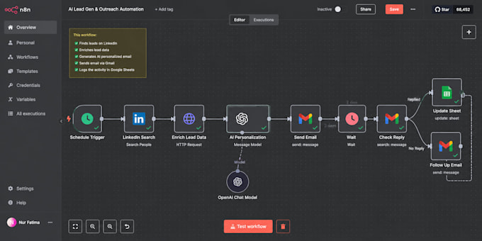 create ai outreach systems and lead gen automation using n8n