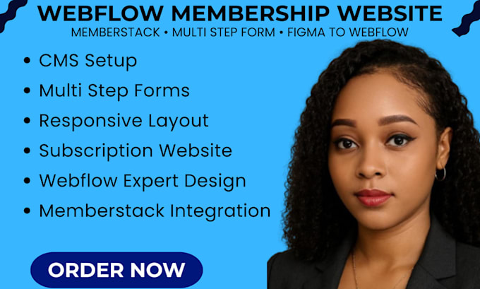 design webflow website membership memberstack subscrption site webflow form