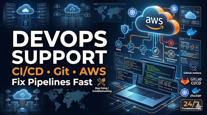 do git github actions gitlab bitbucket cicd pipeline devops aws cloud