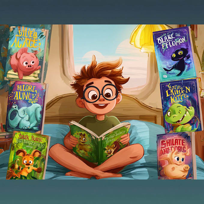 design cartoon book covers and character artwork
