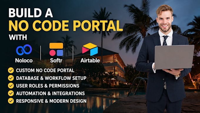build a no code portal with noloco softr and airtable