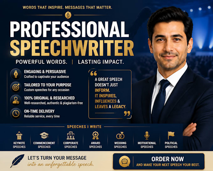 write a professional, engaging speech for any occasion