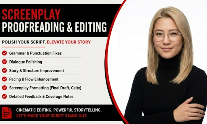 proofread and edit your screenplay professionally