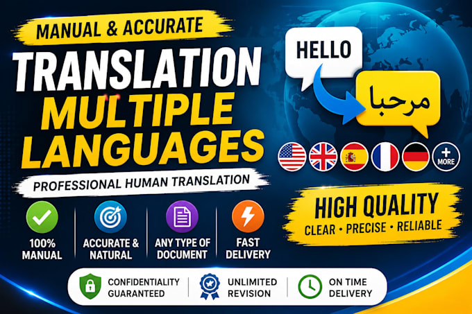 translate multiple languages manually and accurately