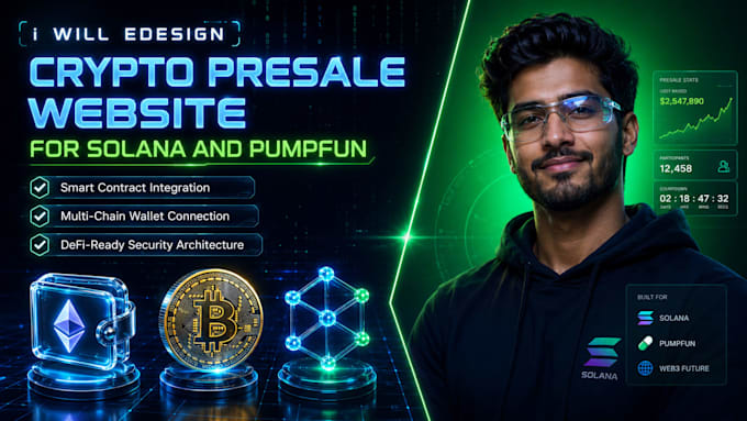 build crypto presale website, pumpfun clone, solana token staking dapp
