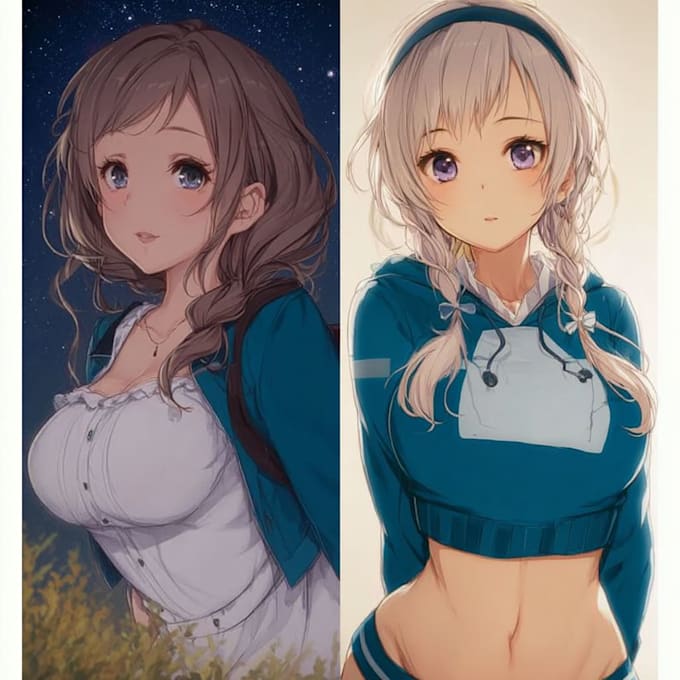 do a anime character and original character