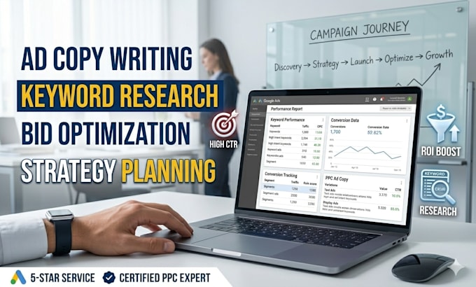 be your google ads specialist for PPC campaign setup and optimization