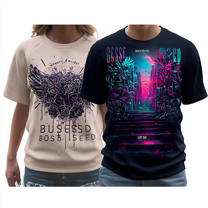 create custom streetwear tshirt illustration