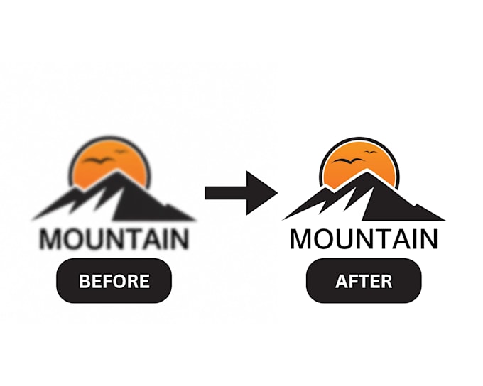 vector tracing, logo vectorization, redrawing the picture