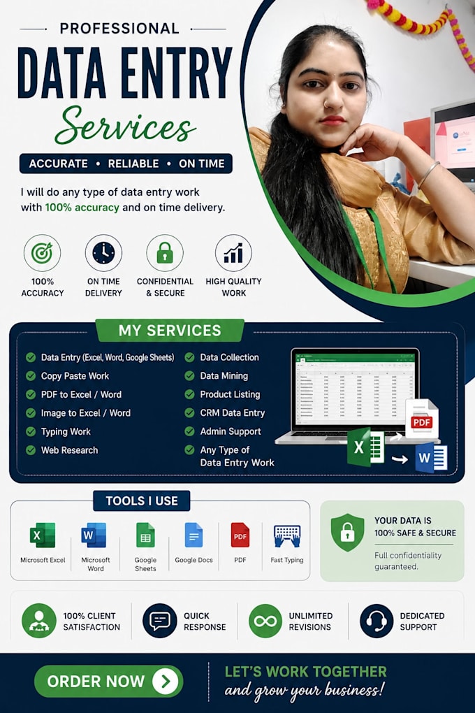 do fast and accurate data entry in excel within 2 hours