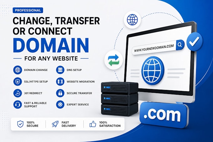 change, transfer, connect or migrate domain for any website professionally
