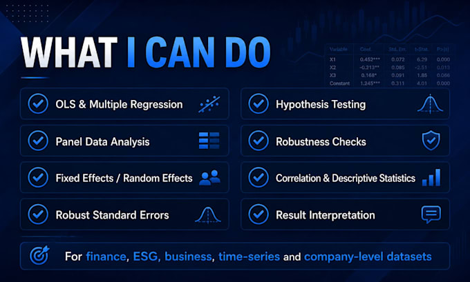 do econometric regression and panel data analysis