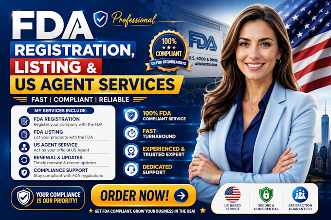 provide fda registration, listing and us agent services