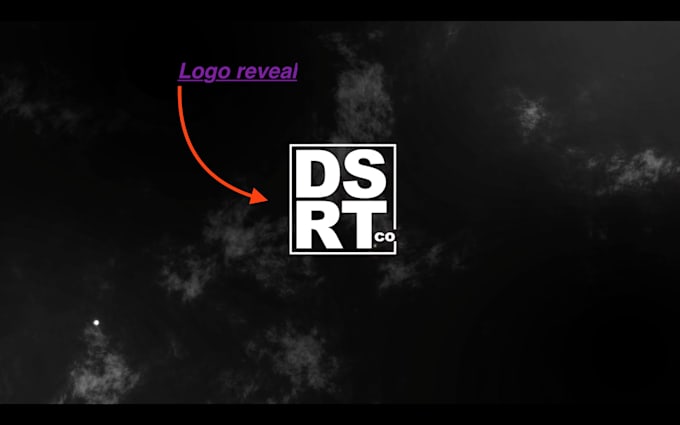 create cinematic dark logo intro with fire and effects