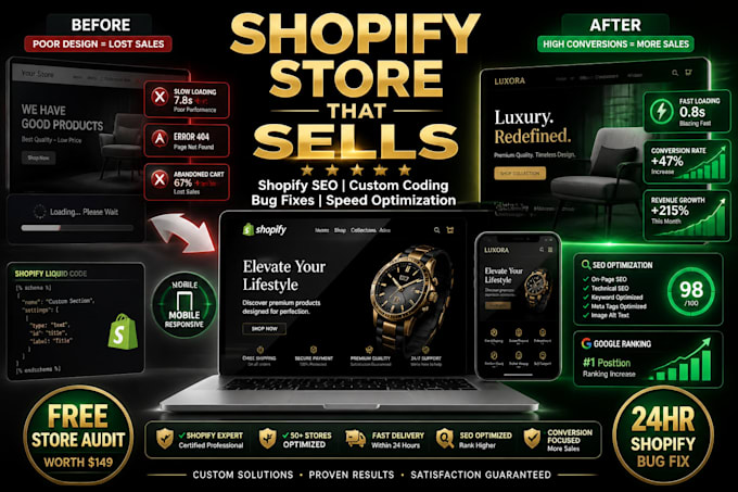 be your shopify developer, expert in shopify SEO, coding and shopify bug fix