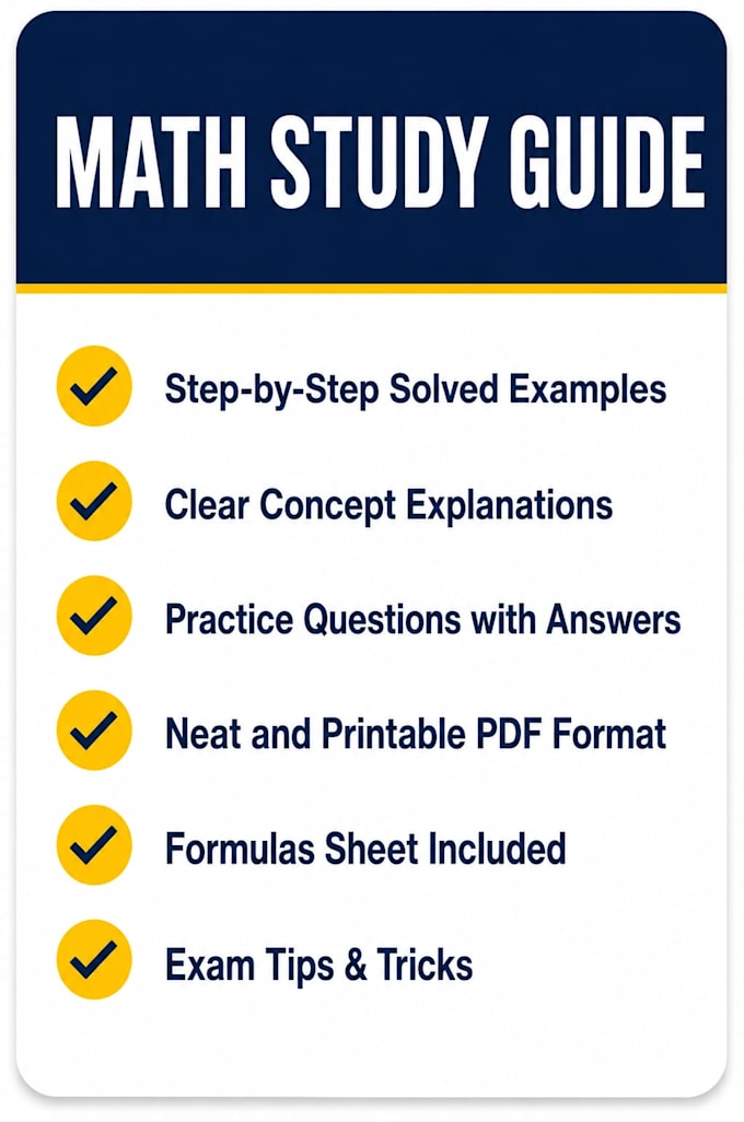 make math study guide PDF for grades 9 to 12 with examples