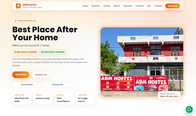 build modern custom websites with backend and API integration