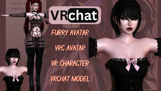 design custom vrchat avatar vrm 3d avatar model anime avatar vrchat commission