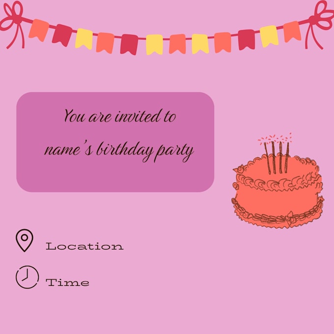 design birthday invitation card