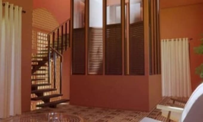 interior, exterior, landscape, 3d rendering