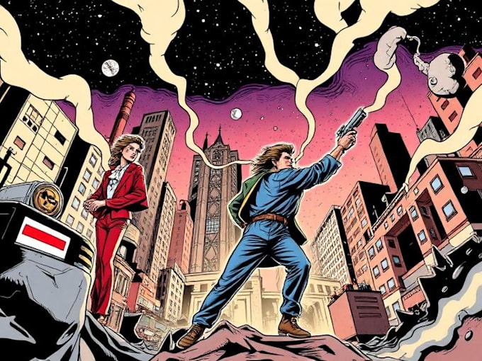 comic book illustration with comic book illustrator