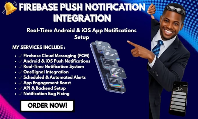 integrate firebase push notifications in your mobile app