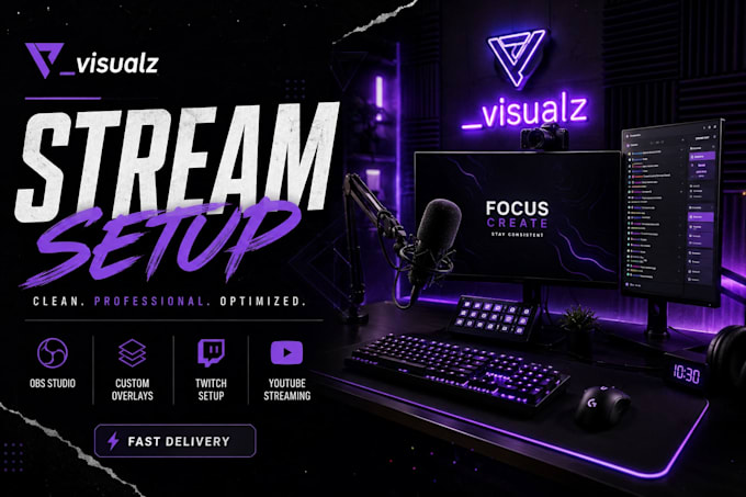 set up, fix, and optimize obs studio, stream labs obs, or vmix for twitch