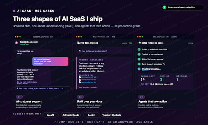 be your ai saas developer to build an openai claude or gemini app