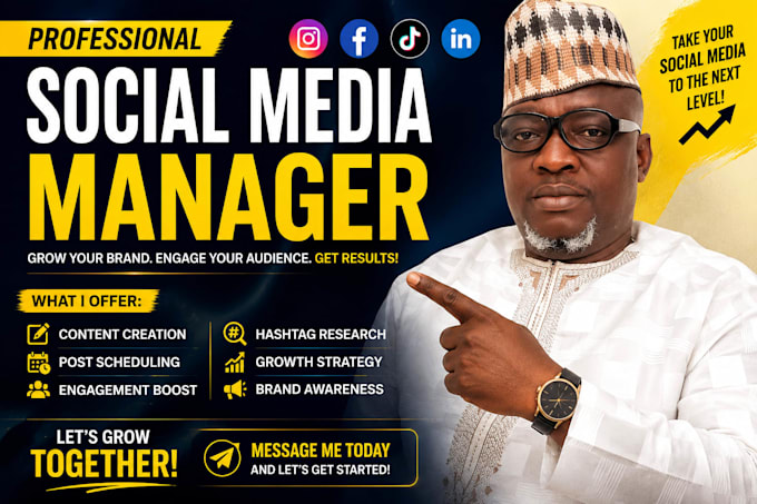 be your professional social media manager and content creator